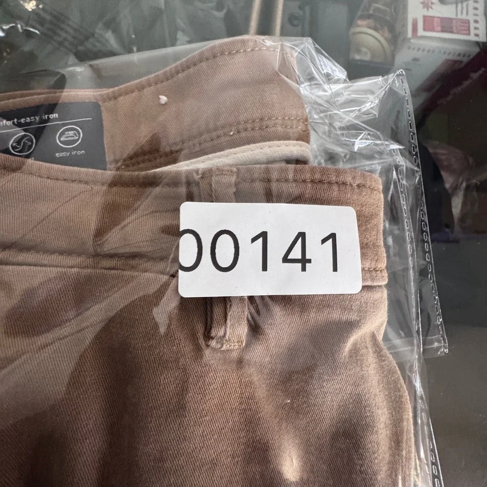 Zara Man Brown Comfort Easy Iron Stretch Chino Pants Mens 31‎